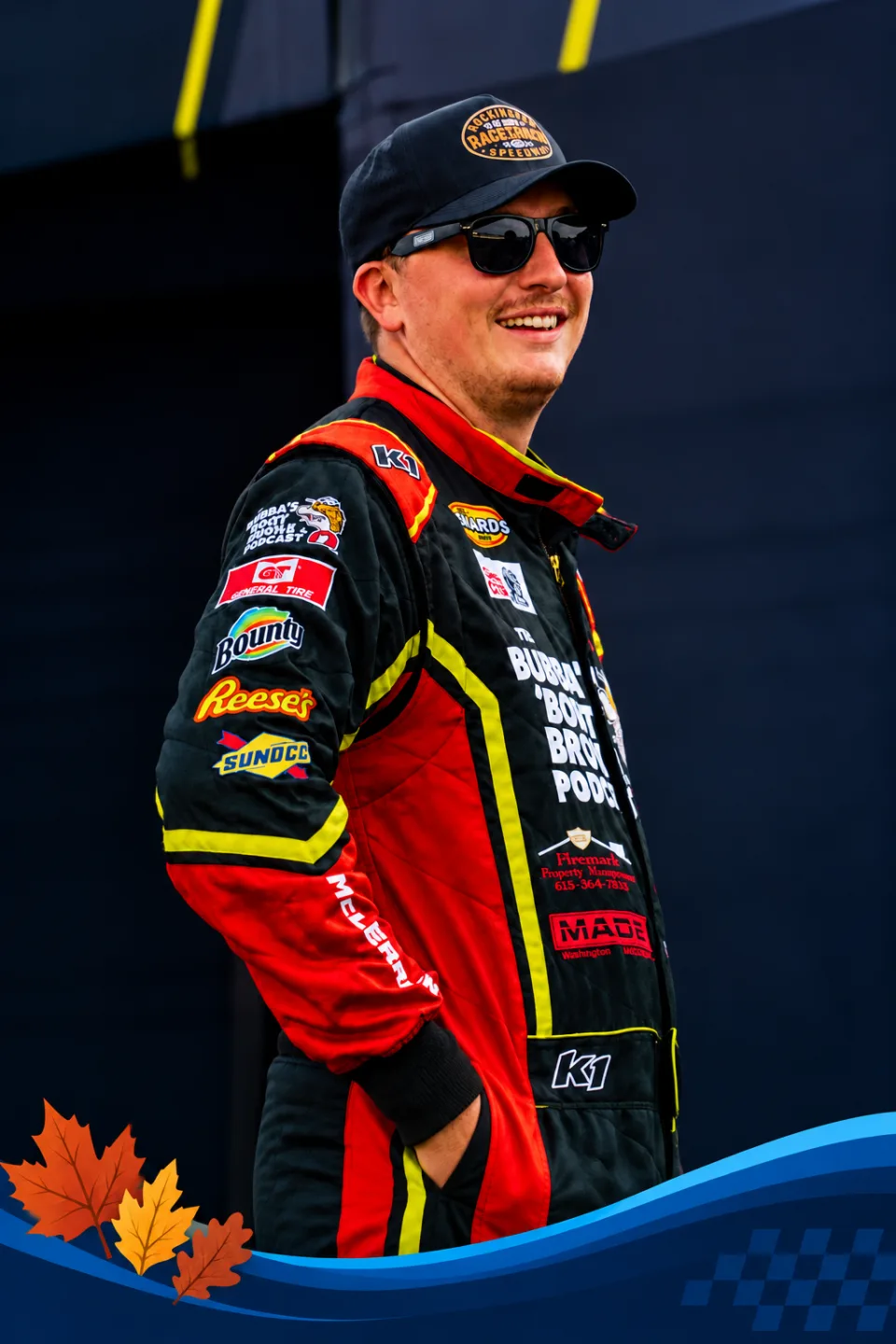 Jackson McLerran in his racing suit